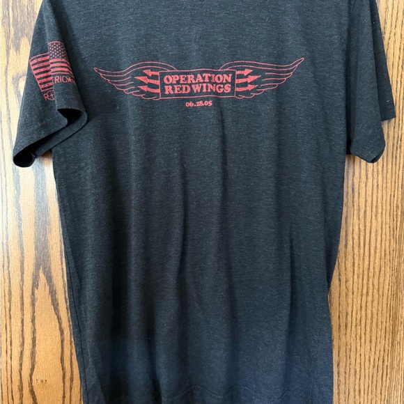 Operation Red Wings Charcoal Tee - Picture 1 of 5